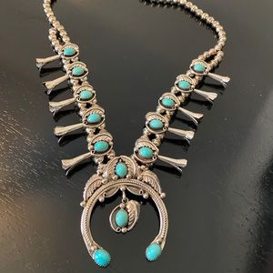 American West Sterling Squash Blossom Necklace
